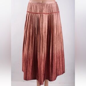 Lafayette 148 New York Womens Midi Skirt Size 14 Ombre Mauve Pink Pleated